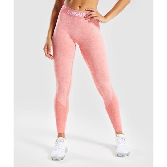 NWT {GYMSHARK} Flex Seamless Leggings, Peach Coral - Picture 5 of 15